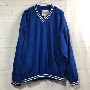 Reebok Pullover Windbreaker v-neck Men's Unisex vintage 90s XL Rare